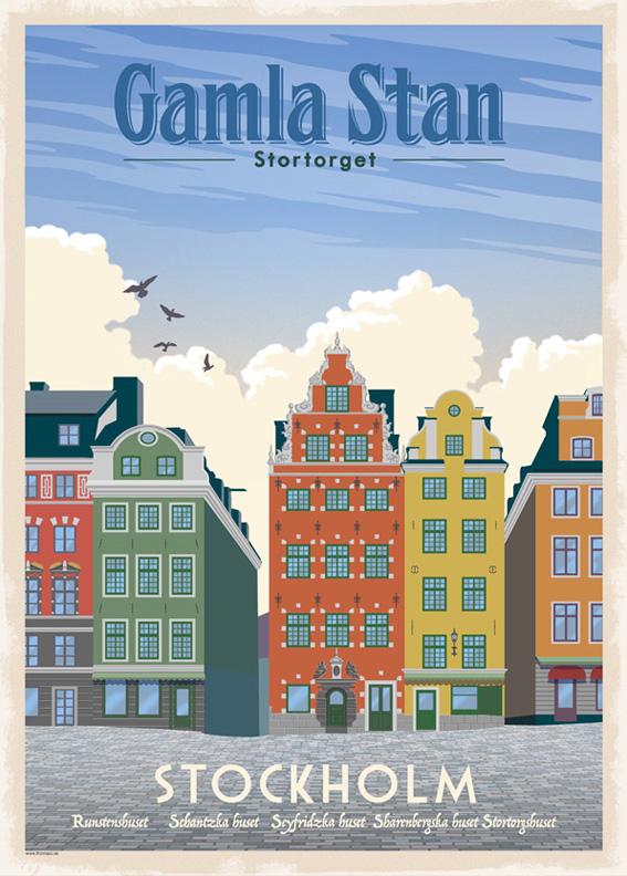 Affisch Gamla Stan 50x70 cm - ThomasO