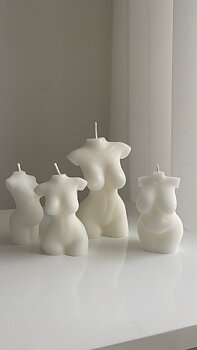 Candle Veke - Lady, white