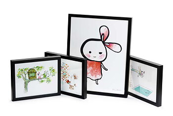 Brokiga poster - Little Pink, 40x50 cm
