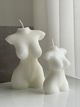 Candle Veke - Power Woman, white