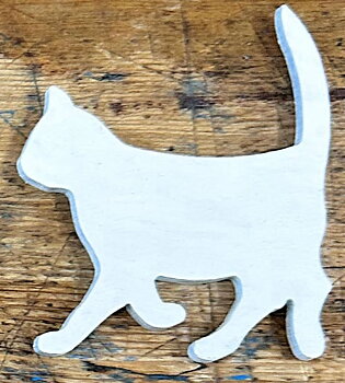 Magnet - Katt, vit