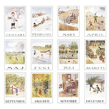 Elsa Beskow illustration A4 - November