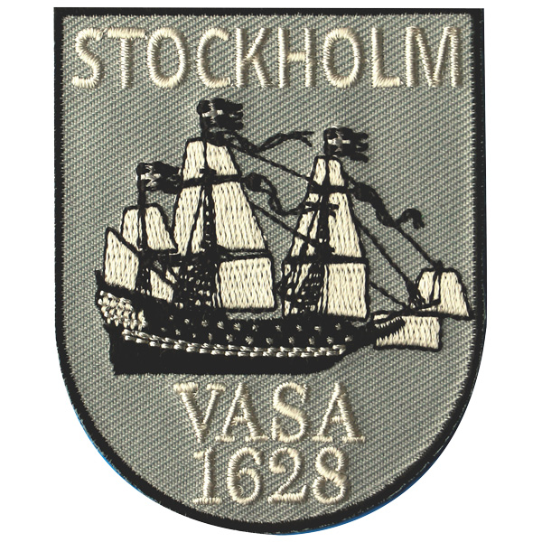 Cloth badge - Embroidered Vasa ship