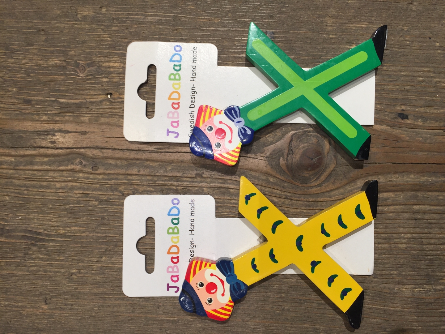 Clown wooden letter - X, yellow