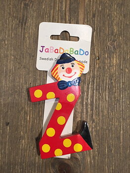 Clownbokstav i trä - Z, röd