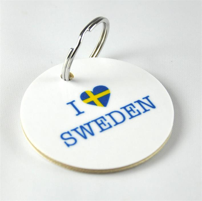 Keychain I Love Sweden