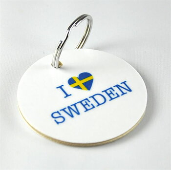 Keychain I Love Sweden