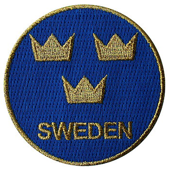 Tygmärke - Tre Kronor Blått & Guld