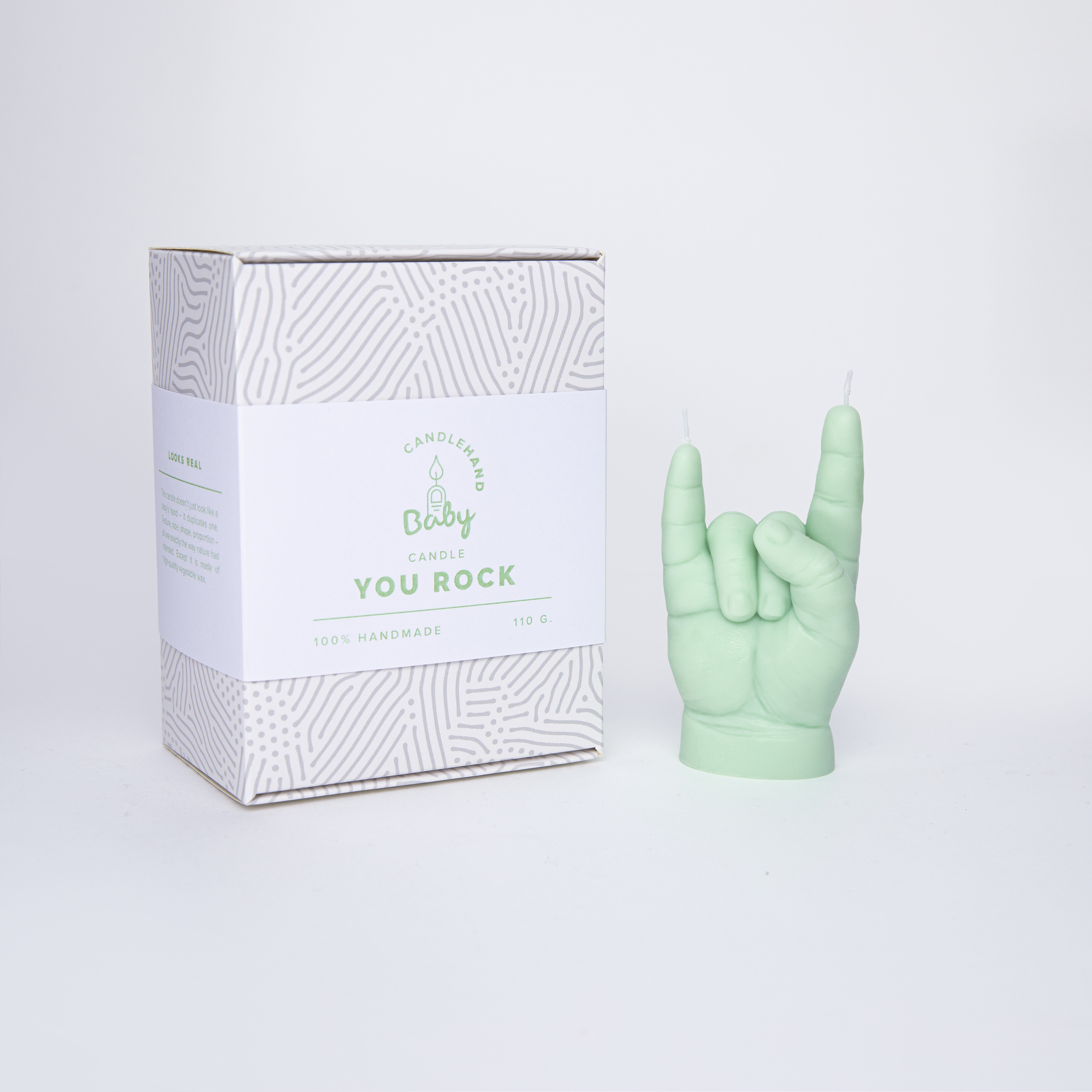 Ljus Babyhand - You Rock, grön - 3