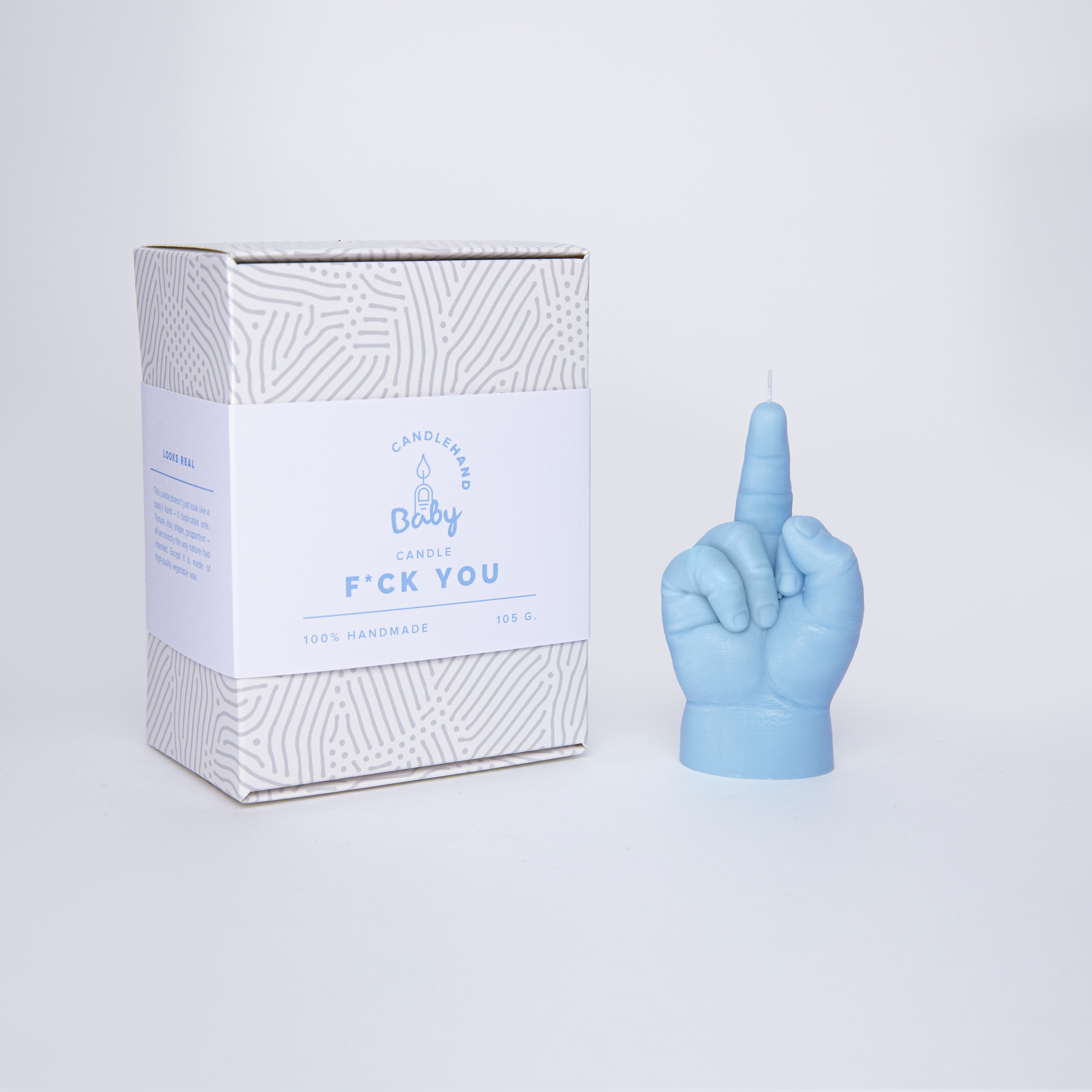 Ljus Babyhand - F*ck You, ljusblå - 3