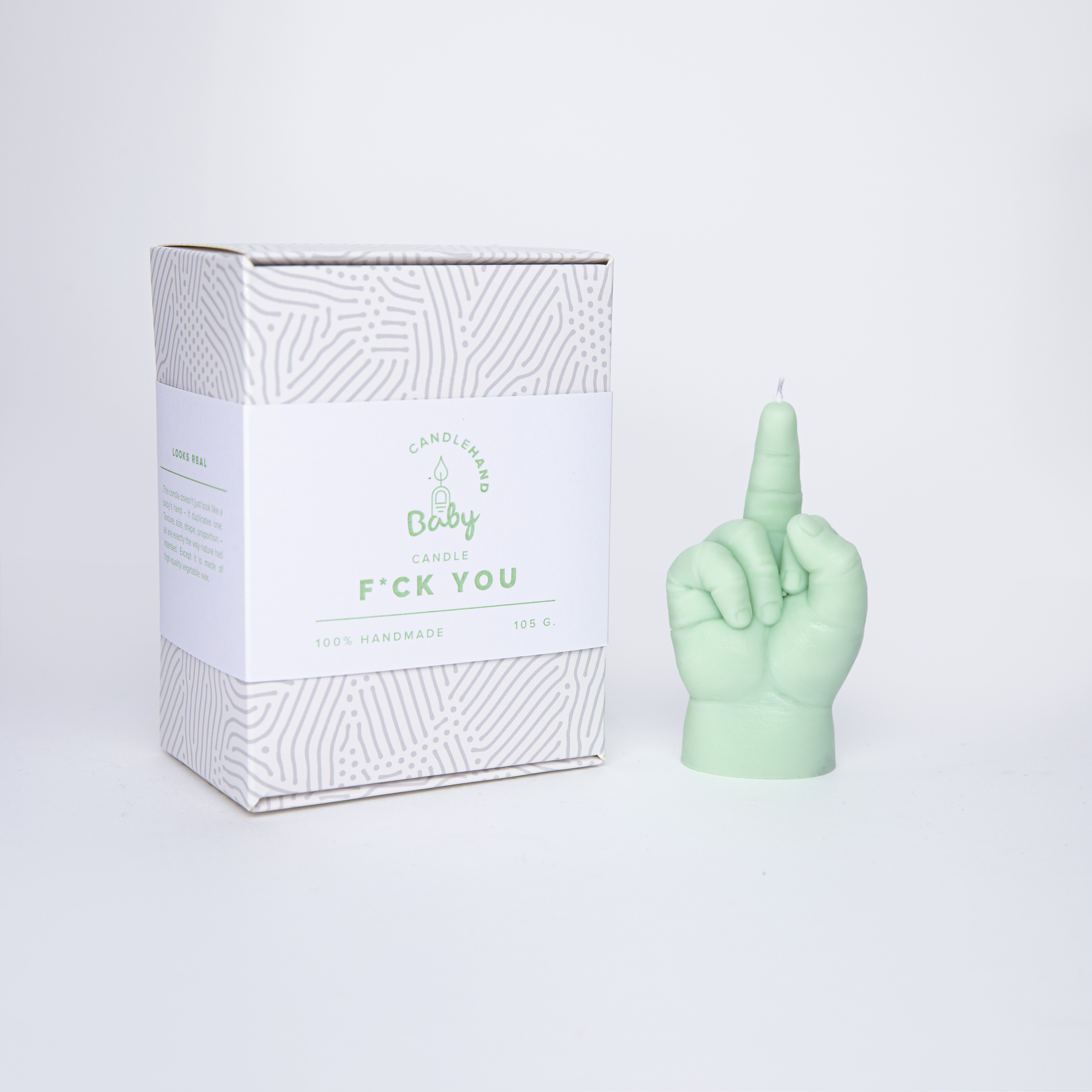 Candle Hand Baby - F*ck You, green - 3