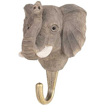 Handcarved hook Elephant 