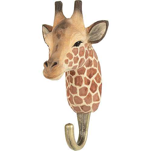 Handcarved hook Giraffe