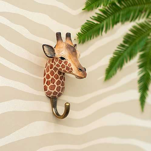 Handcarved hook Giraffe - 2