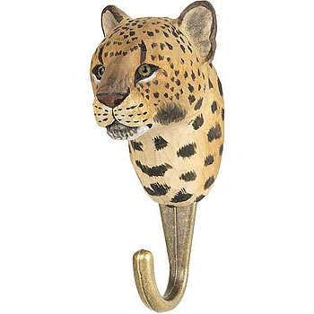Handcarved hook Leopard