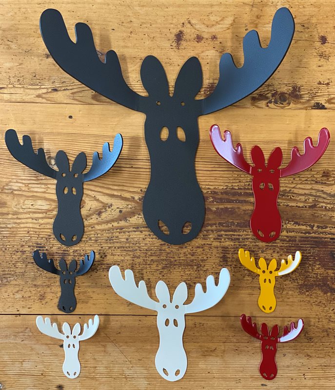 Wall hook trophy Elk 8 cm, blue - 3