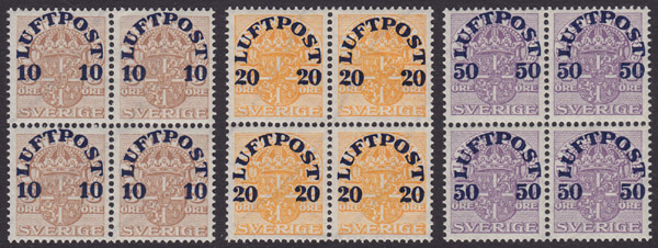 F 136-38, Luftpost 1920 fyrblock **