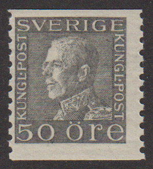 F 192b, Gustaf V profil vänster 50 öre grå **