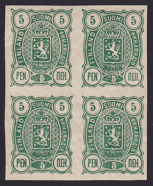 FI F 28v, 5 penni Vapentyp m/89 otandat fyrblock **