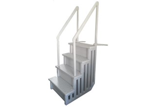 Altaan varusteet. Allasraput ja allasportaat