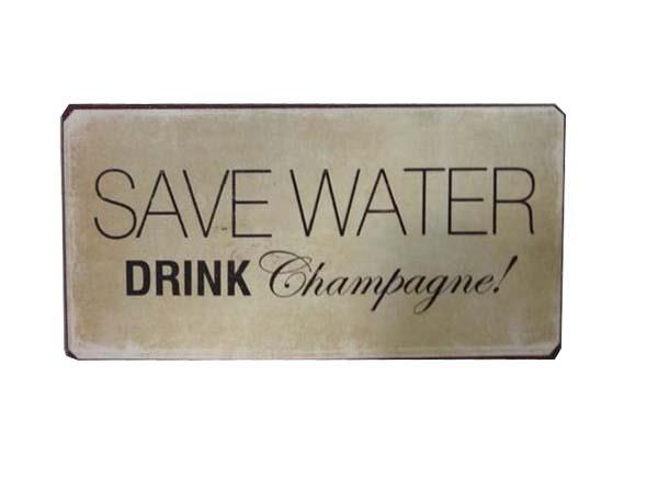 Kylskåpsmagnet / Emaljskylt / Save water