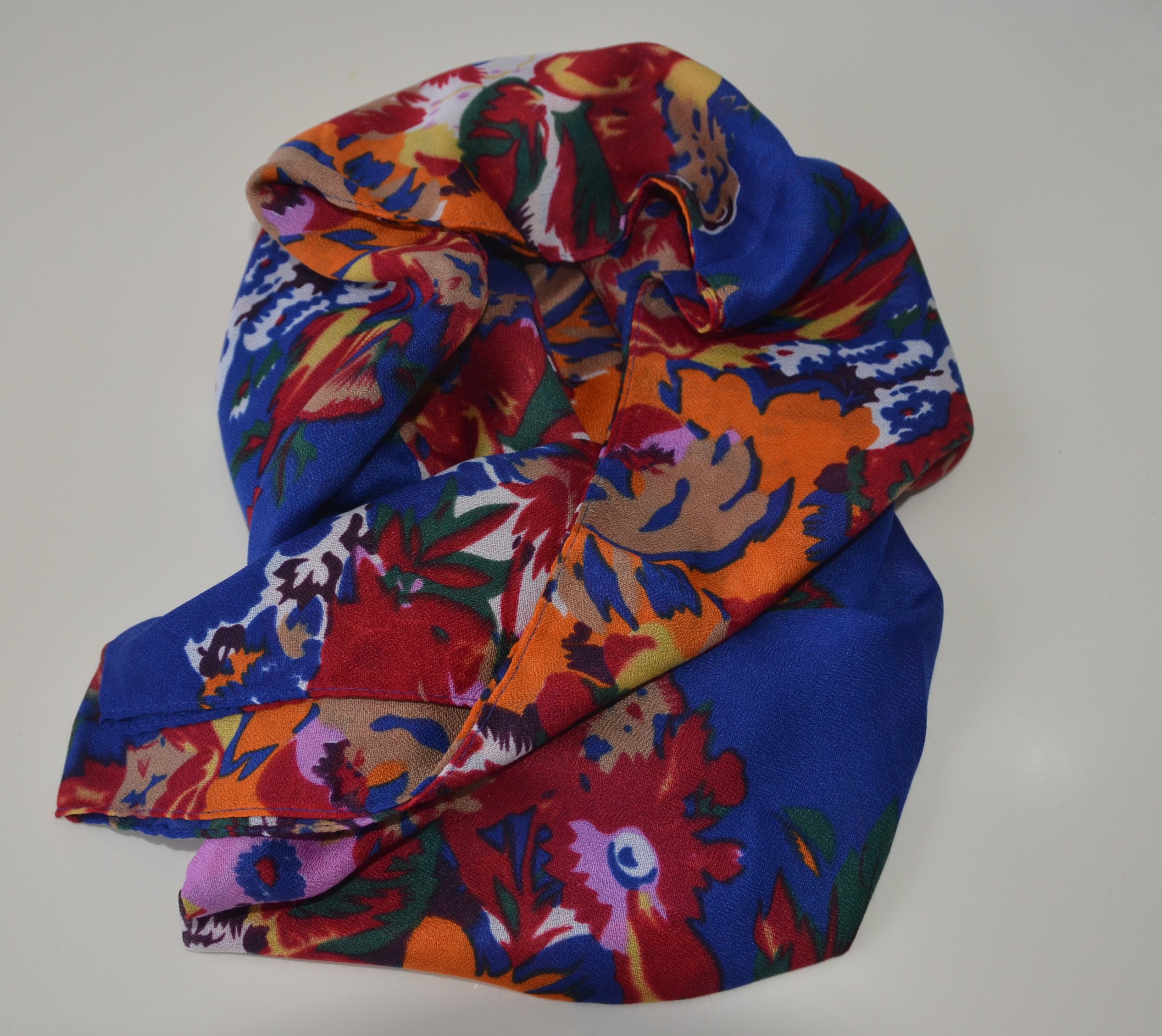 Scarves / Blommor Koboltblå