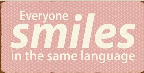 Kylskåpsmagnet / Emaljskylt / Evereone smiles