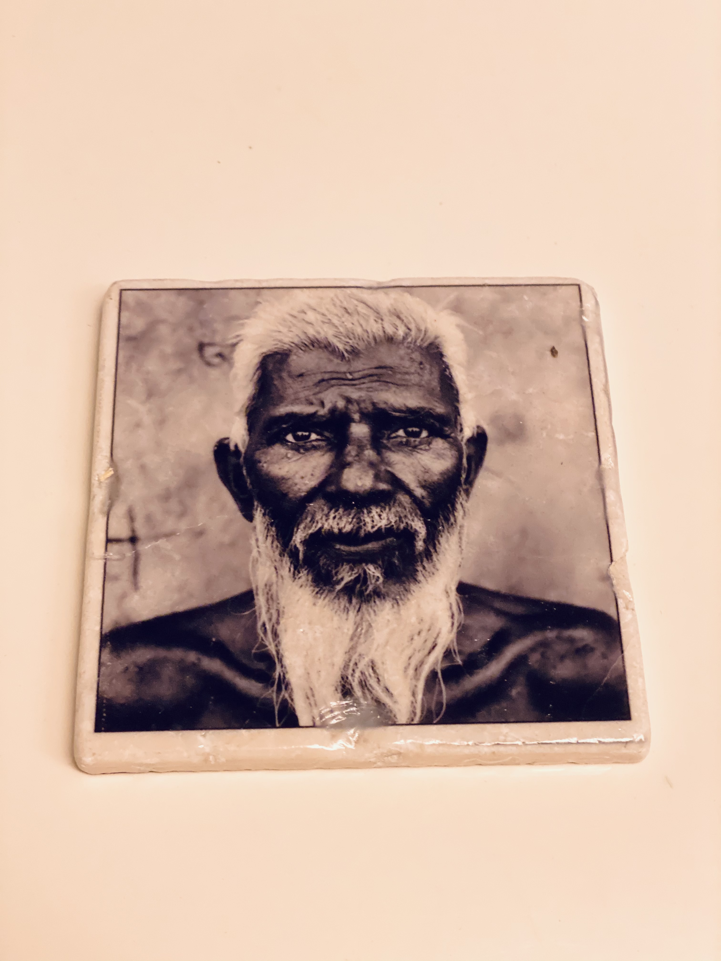 Glasunderlägg / Man