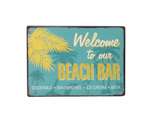 Emaljskylt / Beach bar