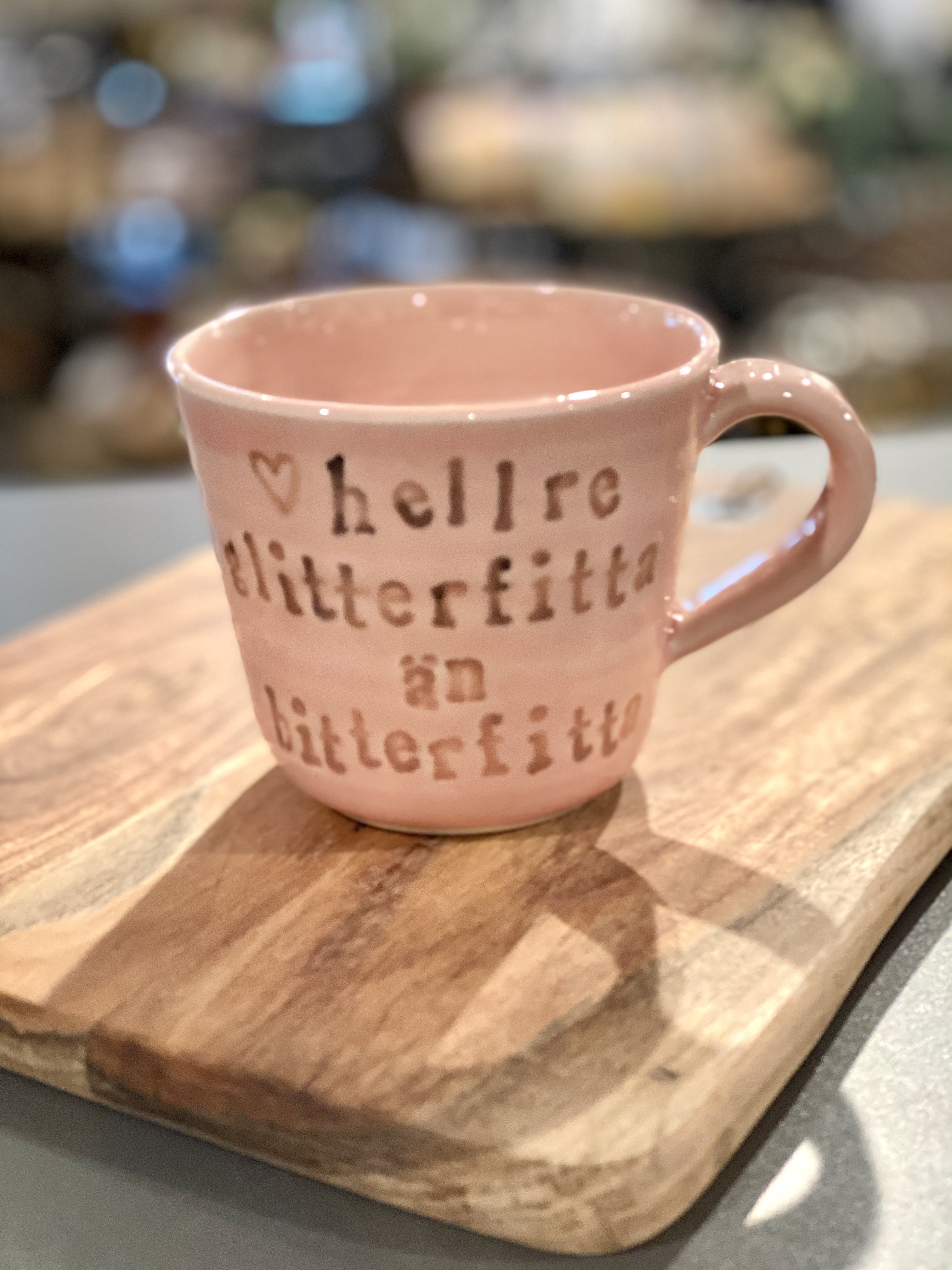 Mugg / hellre glitterfitta än bitterfitterfitta / Rosa