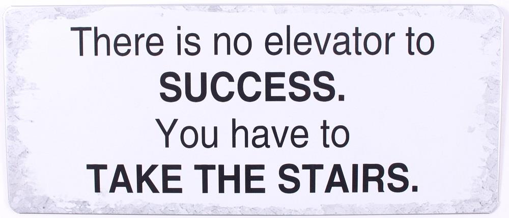 Emaljskylt / There is no elevator