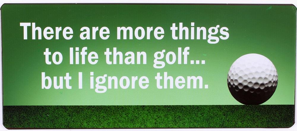 Emaljskylt /There are more things to life than golf...but I ignore them
