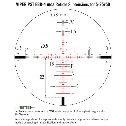 Vortex Viper PST Gen 2 5-25×50 SFP, riktm. EBR-4 MOA - 3