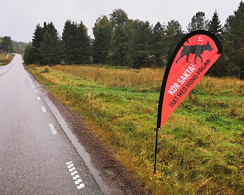 "Jaktpågår" Interjakt Beachflagga 210cm