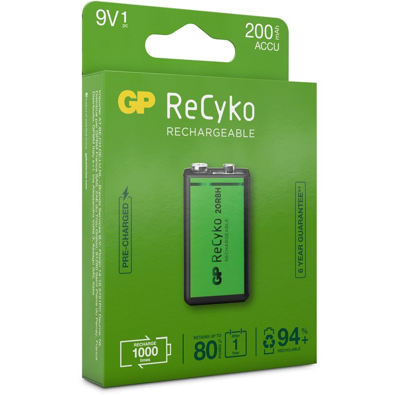 GP - ReCyko 9V-batteri - 200mAh - 1pack