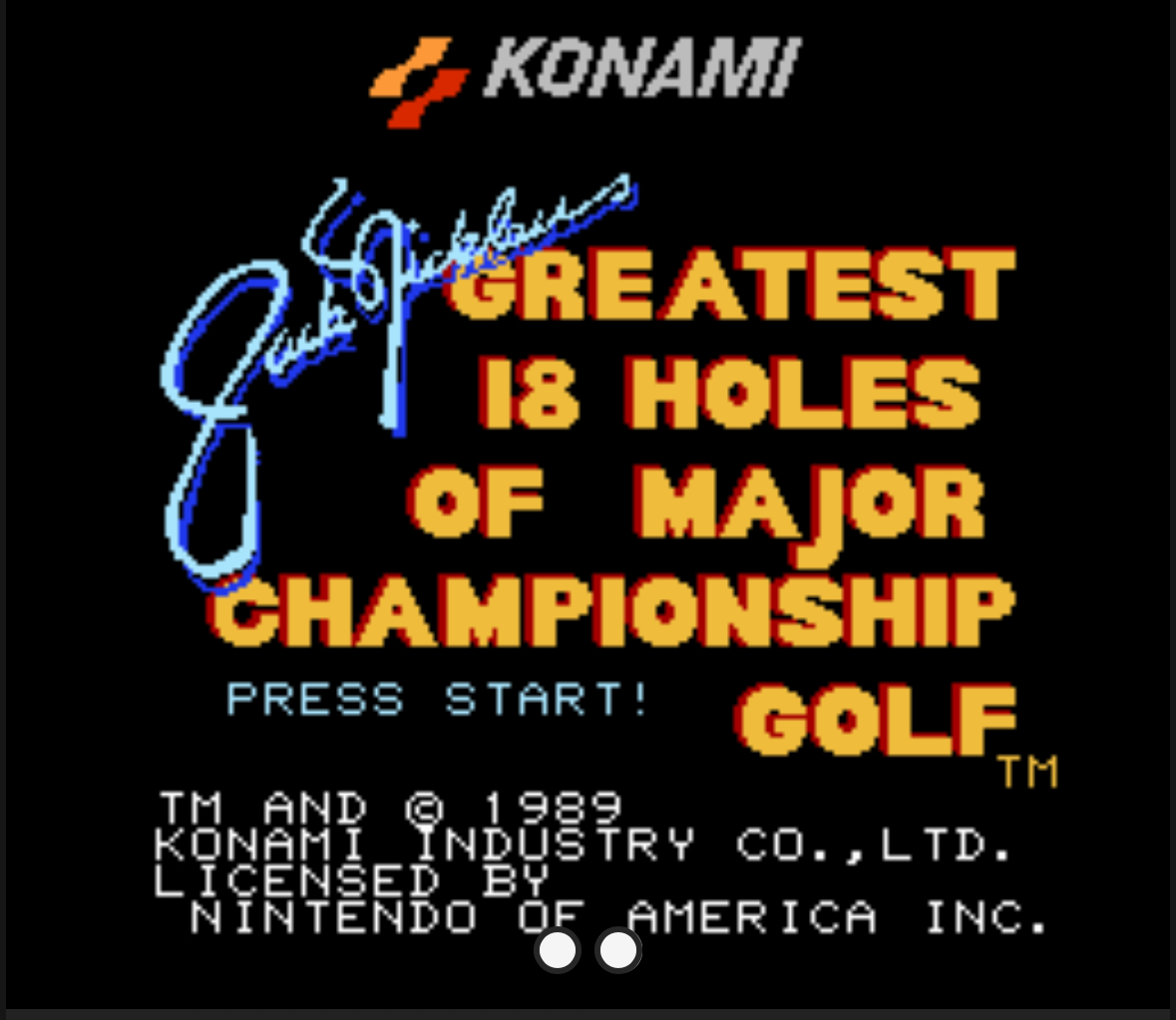 Jack Nicklaus Golf - NES - 2