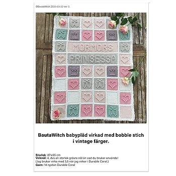 Utskrivet mönster till BautaWitch babypläd (17 sidor)