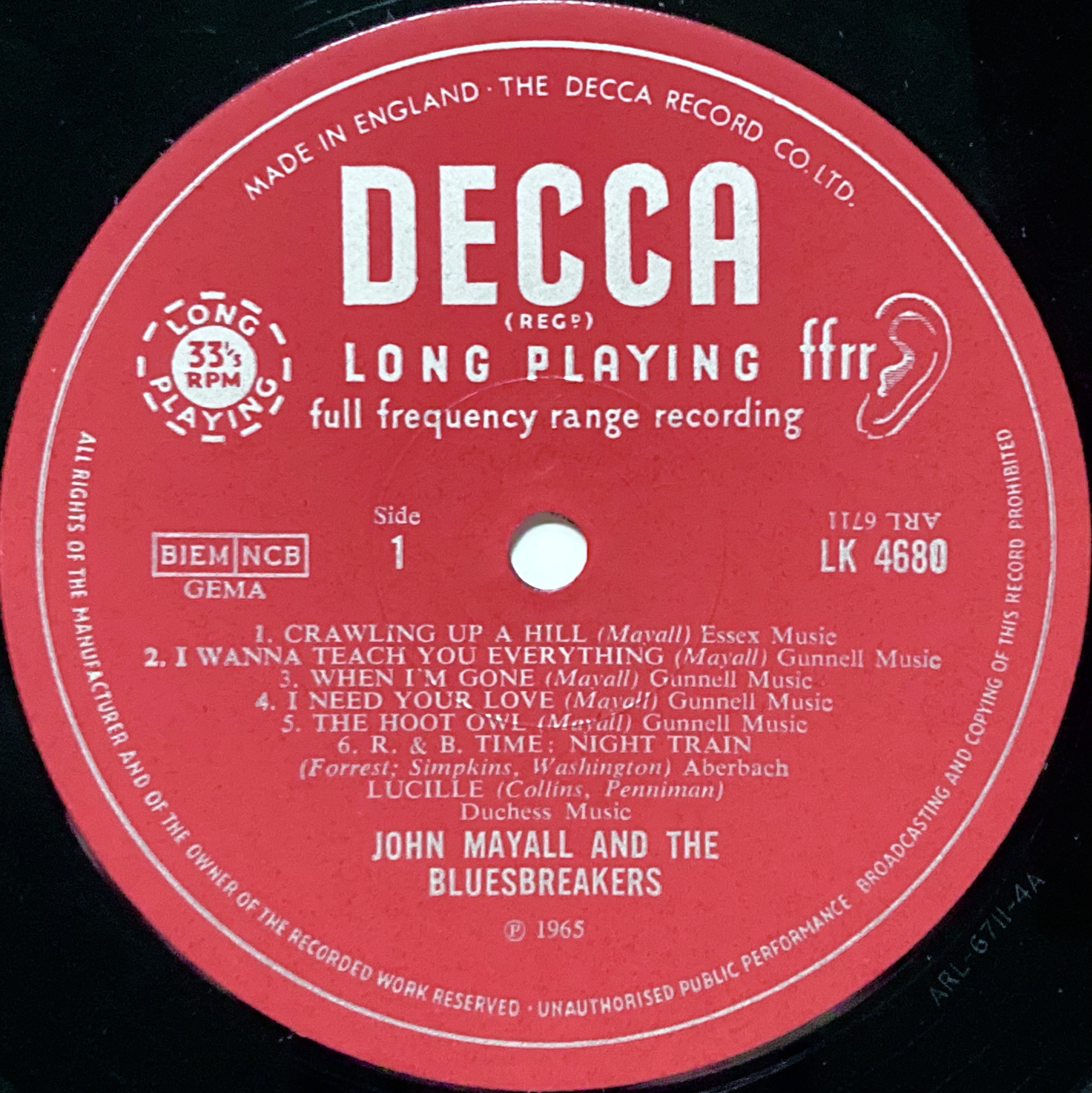 JOHN MAYALL - Plays John Mayall UK LP 1965 - 4