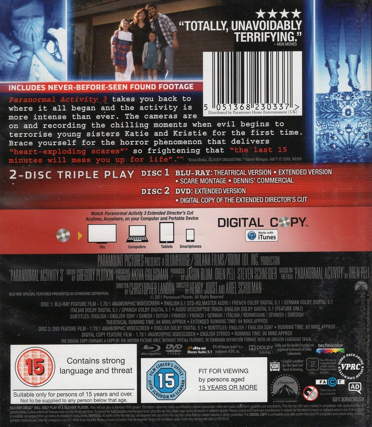 Paranormal Activity 3 (Blu-ray + DVD) - 2
