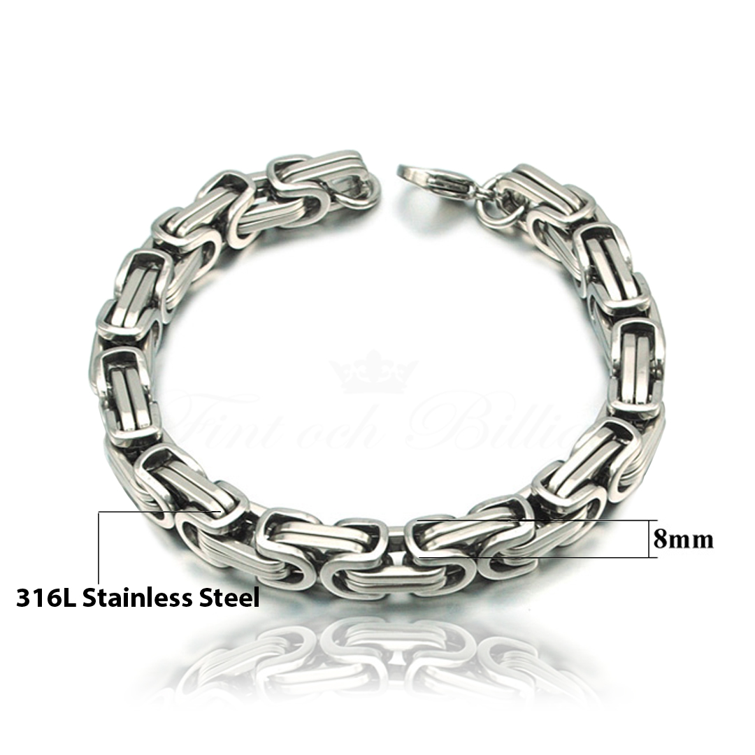 Elegant Kejsar Steel bracelet in 316L steel size 8mm