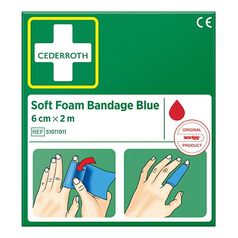 Soft foam bandage blue 6cmX2m