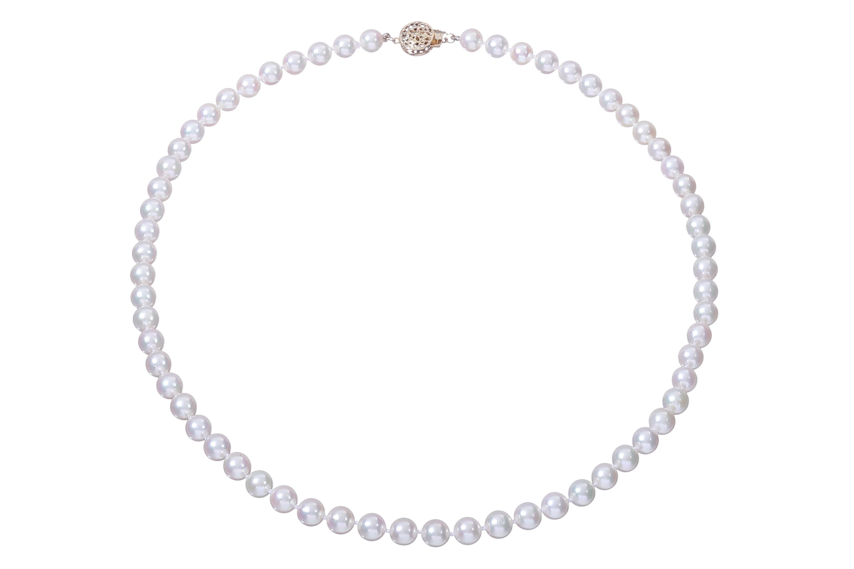Collana di perle coltivate Akoya di qualità AAA da 6-6,5mm con chiusura in oro - 2