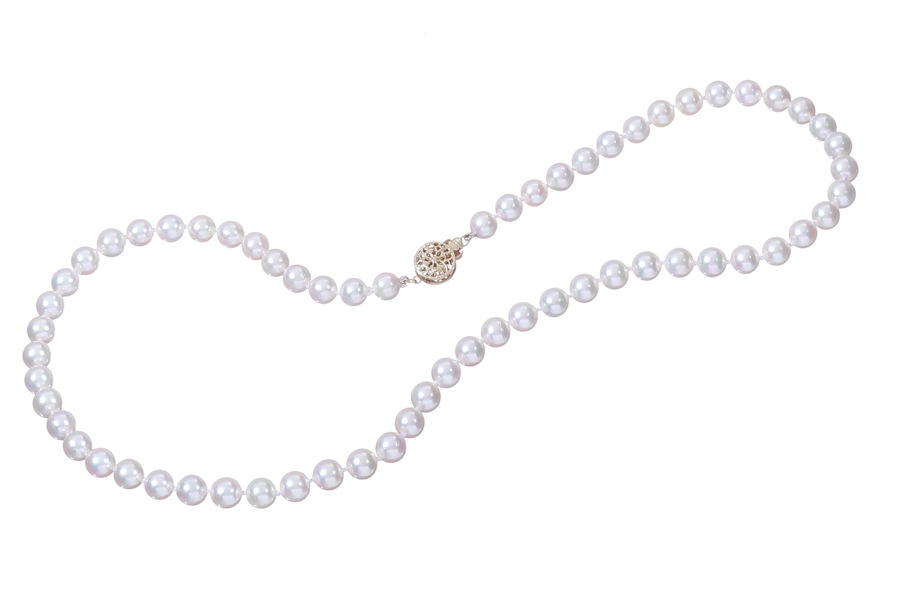 Collana di perle coltivate Akoya di qualità AAA da 6-6,5mm con chiusura in oro - 3