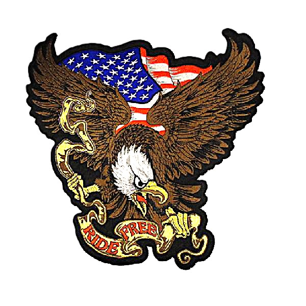 US Eagle Ride Free Big Patch Brodyrmärke (29x29 cm)