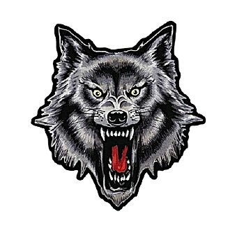 Wolf Horrible Big Patch Stickereiabzeichen.