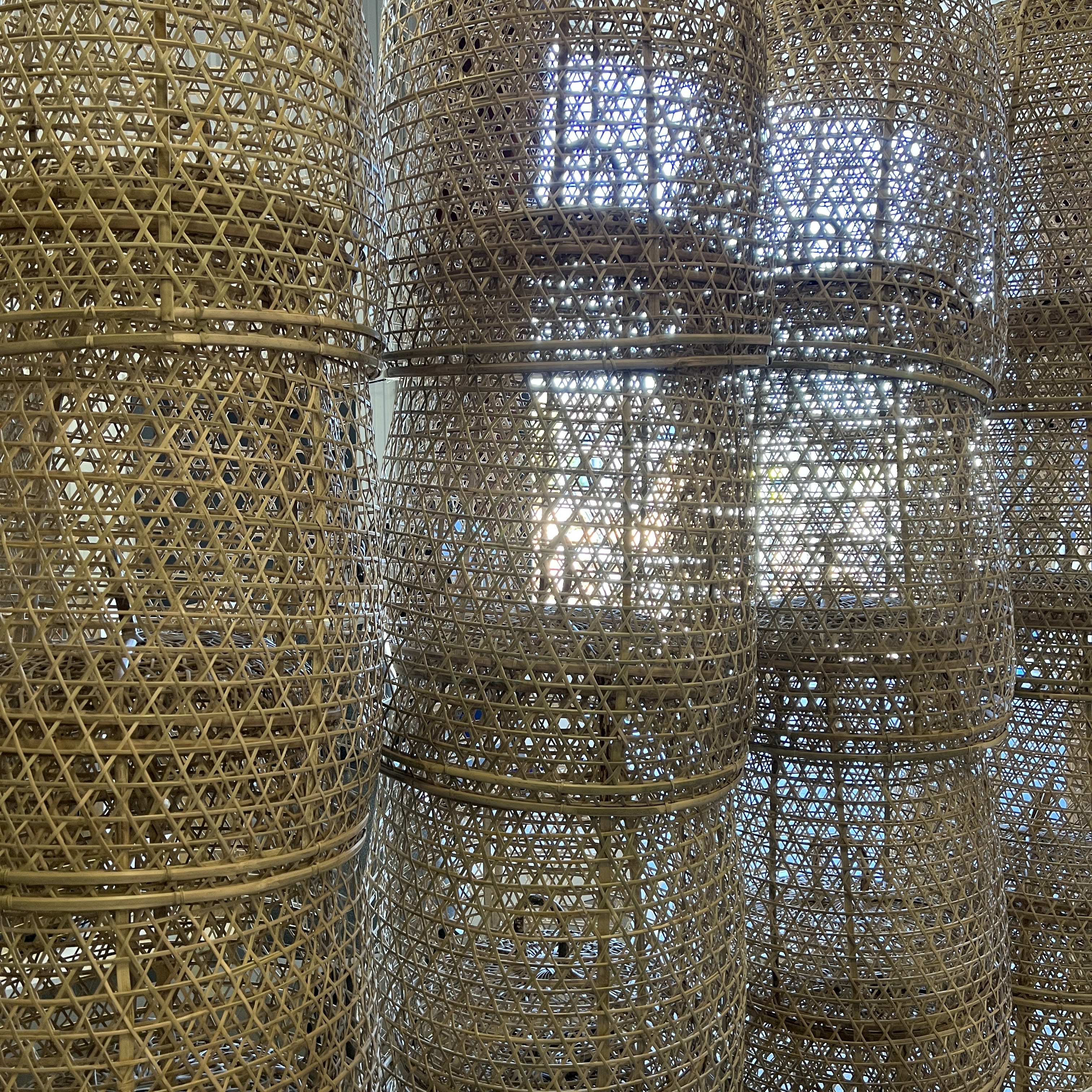 Asian Basket lamp made of braided bamboo - Medium large diameter 55 cm - 4