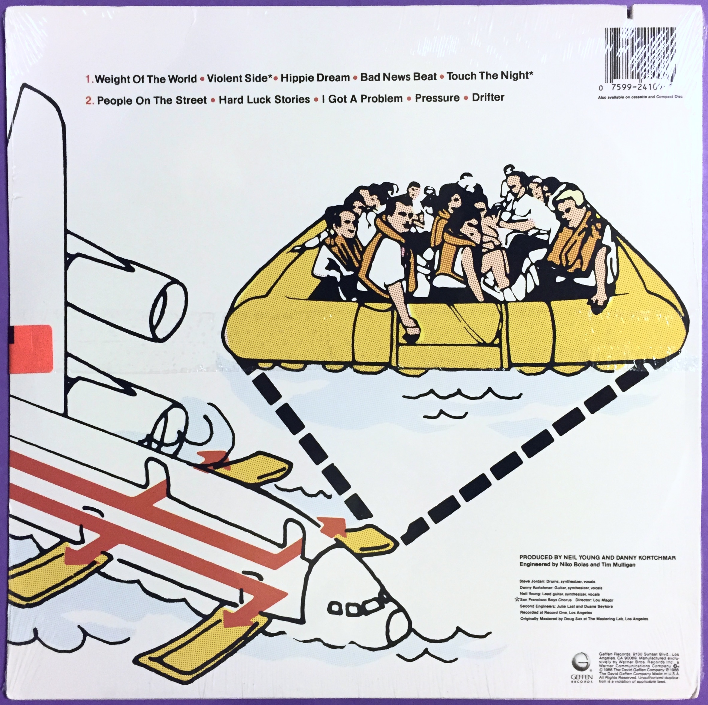 NEIL YOUNG - Landing on water US-orig LP 1986 STILL SEALED! - 2