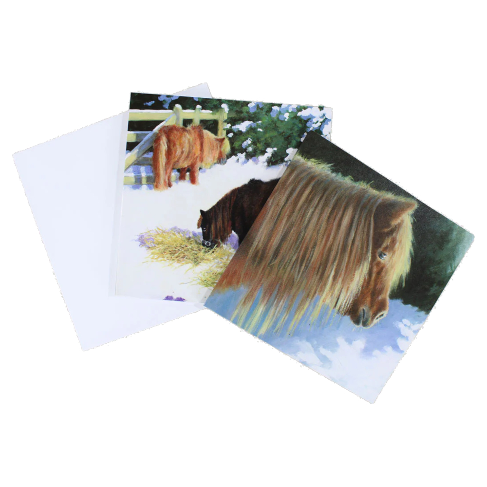 Julkort Grays 1922 Hästmotiv Snow Ponies 10-Pack