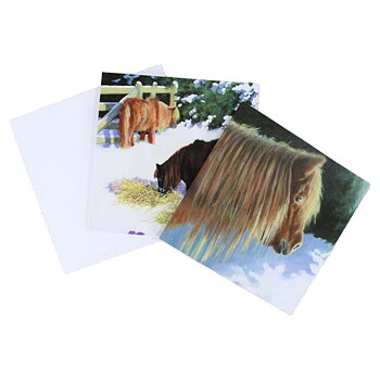 Julkort Grays 1922 Hästmotiv Snow Ponies 10-Pack
