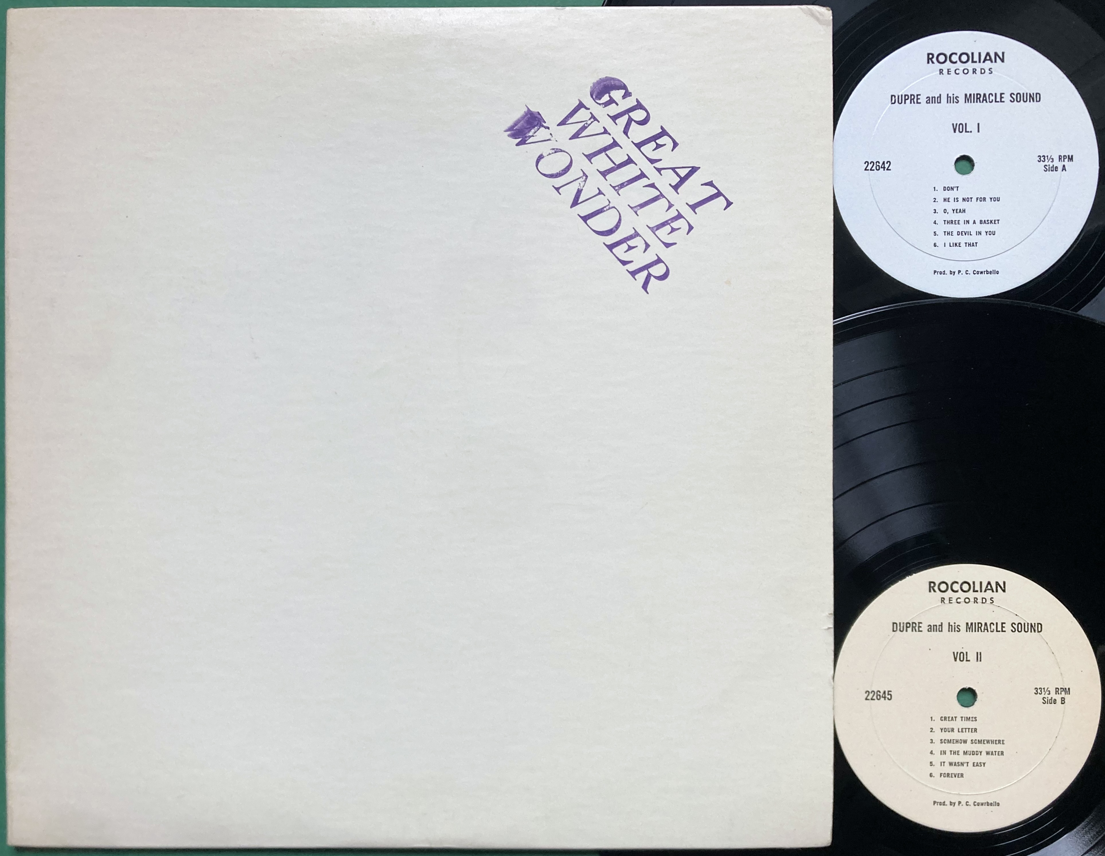 BOB DYLAN - Great white wonder US Rocolian 2LP 1970 